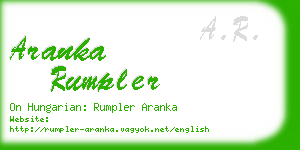 aranka rumpler business card